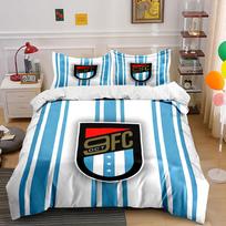 Blue Striped Shield Bedding Set  Bedding Duvet Cover Set Duvet Cover Pillowcases  (1 * Duvet Cover 2 * Pillowcases, without duvet insert) 135x200cm