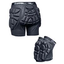 AVIVOR Uni-sex Padded Shorts & Knee Pads Set - Butt Protection for Snowboard/Ski/Skating (Impact-Resistant Protective Gear) S juoda