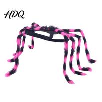 Realistic Spider Pet Outfit Halloween Costume for Dog Cat Hairy Polyester Dress Up Party Accessory Festival Small juoda/rožinė