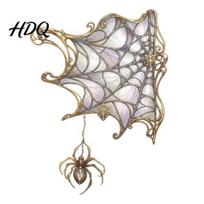 Adhesive Window Decal Halloween Spider Web Sticker Double-Sided Clings Waterproof PVC Sticker Decals Decorative Gothic Style Stickers for Home And A