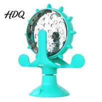 Rotating Food Feeder for Cats Windmill Cat Treat Dispenser Interactive Dispenser Toy Suction Toy Cup Fun Puzzle Indoor Solo Play Mental Stimulation mėlyna