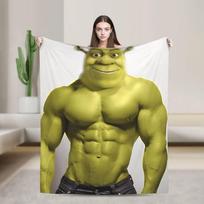 Funny Shreks Meme Throw Blanket for Couch Soft Cozy Plush Blanket 50x60 Inch Multi-size Bedspread for All Seasons Size: 75*100cm, Weight: 230 GSM