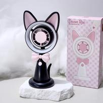 New Cat-Shaped Handheld Fan with Strong Wind, USB Charging, Suitable for Student Dormitories, Desktop Small Fan with Light USB Type-C juoda