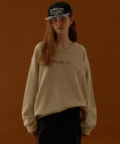 Mc Wood Gun Akarit 3320 V-Neck Oversized Stone Sweatshirt L