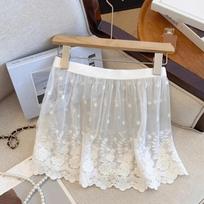 High Waist Lace Underskirt Slips Embroidery Flower Lining Petticoat Women  Summer Spring XL