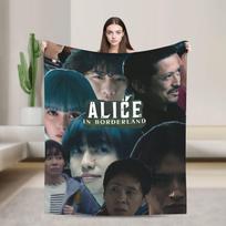 Alice In Borderlands Blanket Quality Warm Soft Throw Blanket Winter Students Couch Chair Aesthetic Bedspread Size: 75*100cm, Weight: 230 GSM