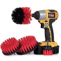 Drill Home Cleaning Brush Attachments Set Scrub Pads Sponge Power Scrubber Cleaning Brush With Extend Long Attachment 2/3.5/4/5inch raudona