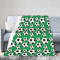 Futbolo Tematikos Dovana Berniukams Žaidėjo Kambario Dekoras 5614492476 Šilta Minkšta Antklodė Vaikų Pliušinis Antklodė Lovos Užtiesalas Size: 75*100cm, Weight: 230 GSM white