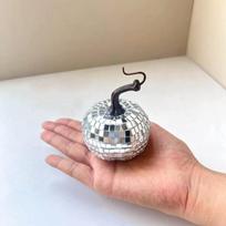 Exquisite Disco Ball Pumpkin Silver Pumpkin Figurines  Christmas Window Decoration 6cm