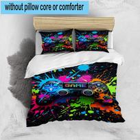 1PC Colorful Gaming Adventure 3pcs Bedding,Including 1pc Duvet Cover And 2pcs Pillowcases Perfect for Christmas,Ideal for Bedroom, Dormitory 135cm*200cm