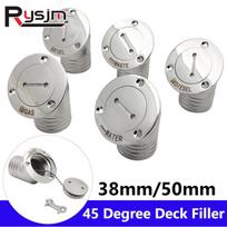 Customized H 45 Degree Deck Filler Key Cap 316 Stainless Steel GAS DIESEL FUEL WASTE WATER 38mm 50mm Marine Boat Yacht Hardware 1.5Inch 38mm WATER