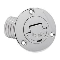 Boat Deck Filler Cap Stainless Steel Easy to Use Marine Fuel Cover for 38mm Hose for Rvs Trailers For DIESEL