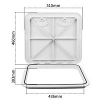 Boat Accessories ABS Deck Access Hatch Cover 460x510mm Waterproof Ship Deck Hatch Cover For Marine Yacht RV White 460x510mm