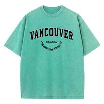 Vancouver Black Letter Mans T-Shirts Fitting Oversized T-Shirt Leisure Soft Tshirt Pleasure Breathable Short Sleeved S įvairiaspalvis