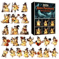 Halloween Advent Calendar with Surprise Boxes, 2D Flat Design Countdown Calendar for Holiday Party Favors One Size