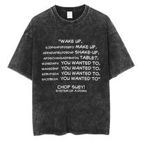 Washed Vintage System of A Down Chop Suey T-shirt Men Women Retro Rock Oversized T Shirts 90s Alternative Metal Merch T-shirts S įvairiaspalvis