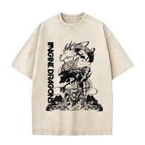 Rock Band Imagine Dragons Vintage Washed T-shirt Men Women Gothic Oversized T Shirts Unisex Casual Cotton T-shirts Streetwear S įvairiaspalvis