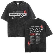 Retro Washed Chase Atlantic Beauty in Death UK Tour T Shirt Men Women Alternative R&B Rock T-shirt Casual Cotton Vintage Tshirt S įvairiaspalvis