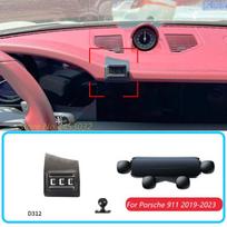 Car Phone Holder For Porsche 911 2019-2023 Gravity Stand Mount Support Horizontal GPS Mobile Bracket Accessories With Base