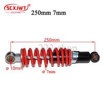 6/7/8mm Spring 250mm 310mm Front Rear Shock Absorber for Motorcycle 50cc-125cc Dirt Pit Bike ATV Go Kart 250mm 7mm