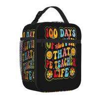 Bestselling 100 Days PE Teacher Color Workwear Kids Lunch Bag Festival Outing Work Lunch Bag One Size