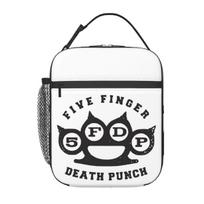 Five Finger Death Punch Insulated Lunch Bag for Women Children Portable Food Boxes Thermal Lunch Box Tote One Size