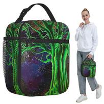 Magic Green Tree Insulated Lunch Bag for Kids School Cooler Thermal Food Box Tote Portable Lunch Boxes Container One Size