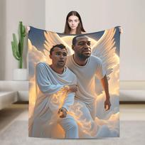 Charlie Kirk Angelic Advocate Blankets Velvet Print Breathable Warm Throw Blankets for Home Car Bedspread Size: 75*100cm, Weight: 230 GSM