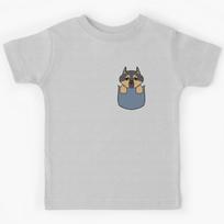 German Shepherd in Pocket Kids T-Shirt 110