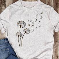 Husky Flower Fly Dandelion Funny Dog Lover For Mom Men  T-Shirt - Gift for Dog Lovers - Funny Dog - Husky Lovers - Mother's Day S