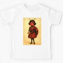 Linda the Ladybug – Retro Kawaii Girlbug Vibes Kids T-Shirt 160