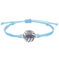Volleyball Charm Bracelet Adjustable Woven Jewelry Volleyball Charm Bracelet 1