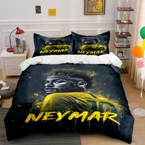 Portrait,  Neymar,  yellow accents. Bedding sets Duvet cover sets Duvet covers Pillowcases(1*Duvet Cover 2*Pillowcases without duvet insert) 135x200cm