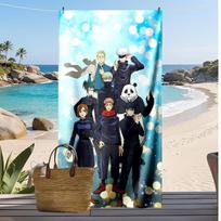 Jujutsu Kaisen Printed Quick Dry Beach Towel Super Absorbent Soft Lightweight Bath Towel for Pool Summer Travel 70cmx140cm(27x55inch)