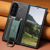 SUTENI for Samsung Z Fold 8 Ultra  Phone Case Wrist Strap Ring Buckle Card Holder Stand Smooth Material Faux Leather ZFold 7 6 5 Opp Bag&For Samsung Galaxy Z Fold 7 juoda
