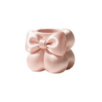 Multi-function Bow Pen Holder 3D Printed Makeup Brush Storage Case Cute Storage Box  Desktop Silk White
