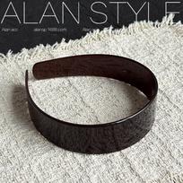 Lans Acetate Leopard Print Wide Headband Ombre Merlot Toning Handmade Minimalist Modern Design for Unisex Workwear Everyday