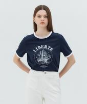 Mind Bridge Woman [W] Graphic Ringer T-Shirt - 2 Colors Myts3207 Wh/055