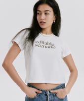 Editable Scenario Es Logo Ringer Tee (Short Sleeve Tee) [Off-White] Off White