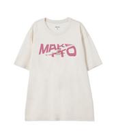 Make It Two [Active Lettering]Crew Neck Tee_Cream L