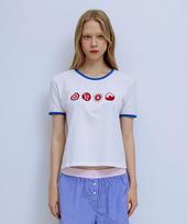 Pisis Ps Symbol Logo Ringer T-Shirt_White One Size