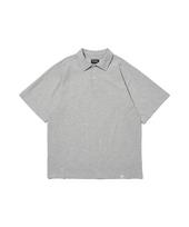 Cargo Bros Sorona Basic Collared Short Sleeve T-Shirt (Gray) Free