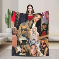 L-Lolas I-Indigos Spanish Warm Soft Blanket Picnic Plush Bedding Throws Funny Couch Chair Flannel Bedspread Sofa Bed Cover Size: 75*100cm, Weight: 230 GSM