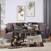 The Vampire Diaries Damon Salvatore Blankets Flannel Printed Portable Ultra-Soft Throw Blanket for Bedding Office Rug Piece Size: 75*100cm, Weight: 230 GSM