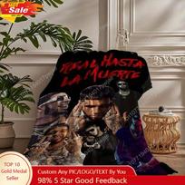 Real Hasta La Muerte Poster Flannel Blanket Soft Flannel, Suitable for Sofa Bed Travel Camping - Machine Custom Blankets Size: 75*100cm, Weight: 230 GSM
