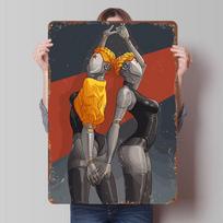 Atomic Heart Game Printed Poster Customized Wall Art Retro Vintage Metal Tin Signs for Decoration At Home Decorations Coffee Bar 20X30CM