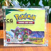 TCG  Pokemon Booster Box 1st Edition Acrylic Case Pokemon Evolutions Booster Box Protector Pokemon Cards English Case Acrylic(Non box)&EN Booster Box Case(6mm)