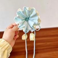 Floral Ribbon Hair Tie Sweet-style Kids Bun Maker Tulip Hair Scrunchie  School