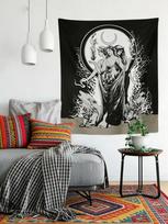 Moon Goddess Hecate Wiccan Tapestry - Hekate Witchy Design Infusing Mystical Occult Charm for Sacred Spaces Home Decor 100X70CM