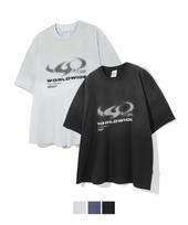 Code Graphy Washed Arc Logo Short Sleeve T-Shirt_3 Colors 3 Colors